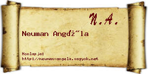 Neuman Angéla névjegykártya